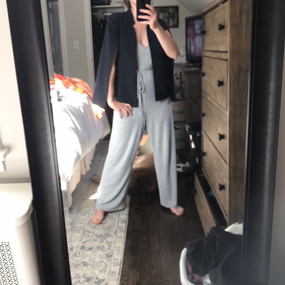 Navy blue blazer cape